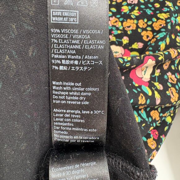 Topshop Floral Bell Sleeve Stretch Knit Boho Top Sz 2, Tie Back Hippie Whimsical - Picture 10 of 10